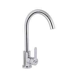 Смеситель для кухні Brinex Pure 015F U-образний Chrome, артикул SD00053180, нержавіюча сталь, високий вилив.