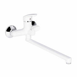 Смеситель для ванни Brinex 36W 005 з довгим виливом, артикул SD00050776, ABS пластик, біле покриття