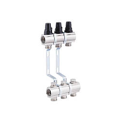 Колектор SD Forte 1" на 3 виходи SF002W3, артикул SD00039964, для радіаторного опалення та теплої підлоги.