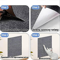 Килимки кігтеточки для захисту меблів від подряпин котів. Кігтеточка на кут меблів для котів бежева 30х100см, фото 2