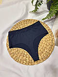 Жіночі безшовні трусики стрінги, висока посадка, сині, розмір М, фото 2
