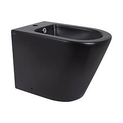 Биде напольне Qtap Scorpio 530x360x395, матовий чорний, кераміка, артикул QT14441003CMB, SD00042524