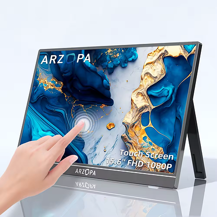 Портативний монітор Arzopa A1T black 15,6" 1920x1080 60 Гц Сенсорний екран, фото 1
