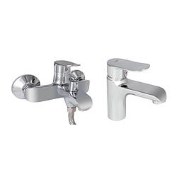 Набір змішувачів Lidz Wieza 001 + Wieza 006 Chrome, артикул SD00052489, цинковий, класичний дизайн.