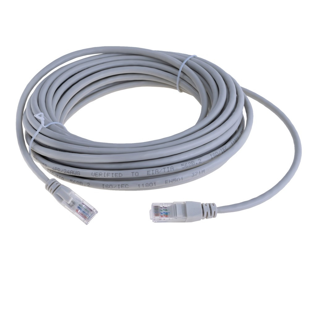 Патч-корд CCA, CAT5 UTP, 10m, сірий LJ