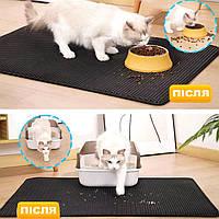 Килимок для котячого туалету сірий 30х30см. Ева килимок під котячий туалет, фото 3