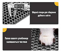 Килимок для котячого туалету сірий 30х30см. Ева килимок під котячий туалет, фото 5