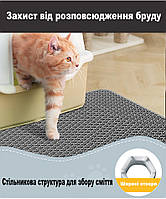 Килимок для котячого туалету сірий 30х30см. Ева килимок під котячий туалет, фото 8
