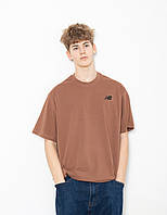 Футболка "Оверсайз" оптом NBO-2514 New Balance коричневий