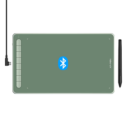 Графічний планшет XP-Pen Deco LW green, 10X6", 5080 LPI, 8192 levels, Bluetooth 5.0, фото 1