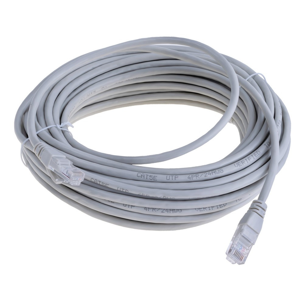 Патч-корд CCA, CAT5 UTP, 15m, сірий LJ