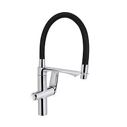 Смеситель для кухні Qtap Vlasta New з гнучким виливом і підключенням для питної води, хром, артикул SD00051772