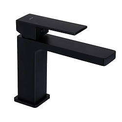 Смеситель для раковини Qtap Gemini QTGEM270BLM45674, чорний матовий, латунь, артикул SD00051798