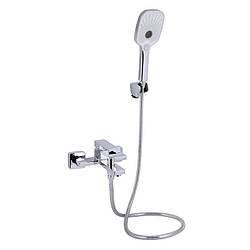 Смеситель для ванни Qtap Gemini QTGEM259CRM45681 з душовим гарнітуром, хром, латунь, SD00051805