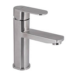 Смеситель для раковини Lidz Luna 001F (k35) Nickel, артикул SD00052218, нержавіюча сталь, стильний і довговічний.