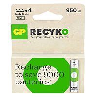 Аккумуляторы GP Recyko Eco AAA/HR03 NI-MH 950mAh Box 4 шт BMR