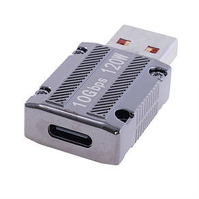 Перехідник з USB-A 3.0 в USB type-С, 10Gbps, 120 W YiChen, фото 2