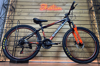 Велосипед гірський спортивний 26" Corso Energy EN-26418 чорно-помаранчевий на зріст 130-145 см