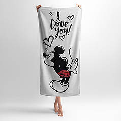 Рушник з принтом «Міккі. Закохані миші. Mickey. Mouse in love»