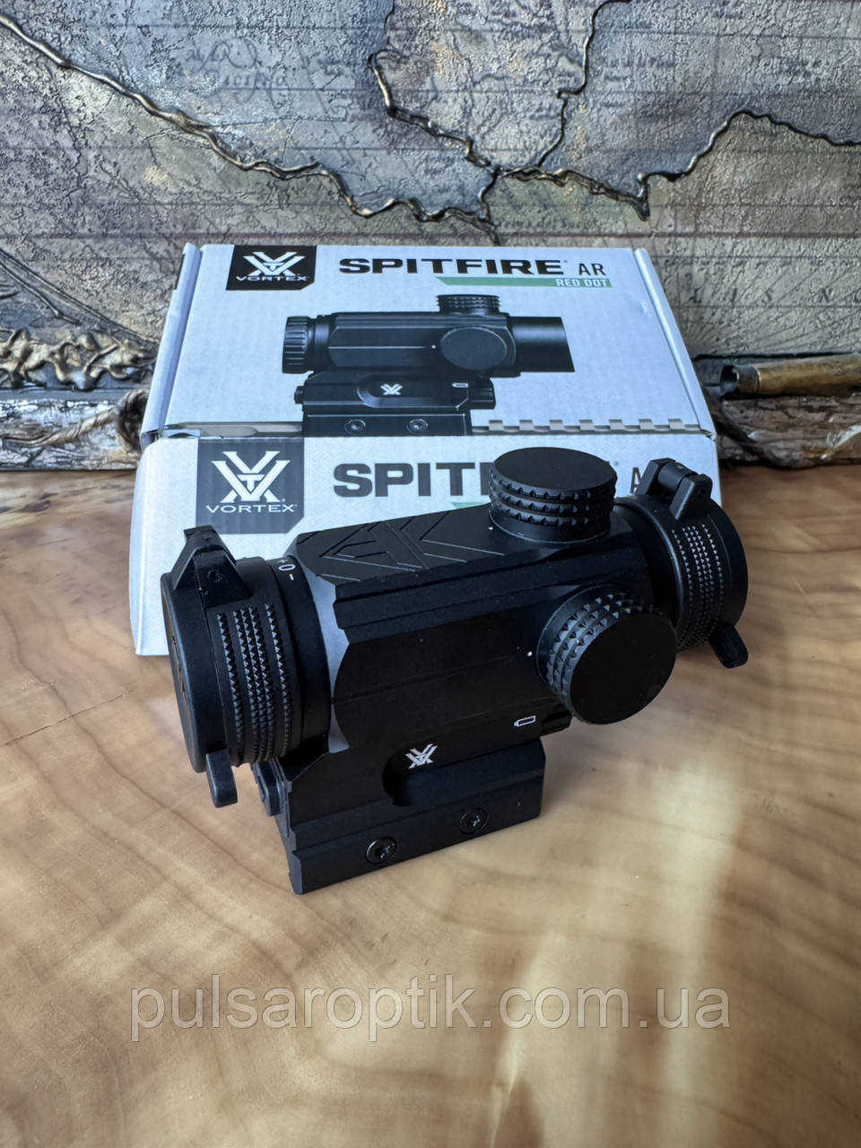 Коліматорний приціл Vortex Spitfire AR 1x із двоколірним підсвічуванням призматичний