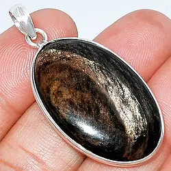 Гіперстен срібний кулон, 066ПГ