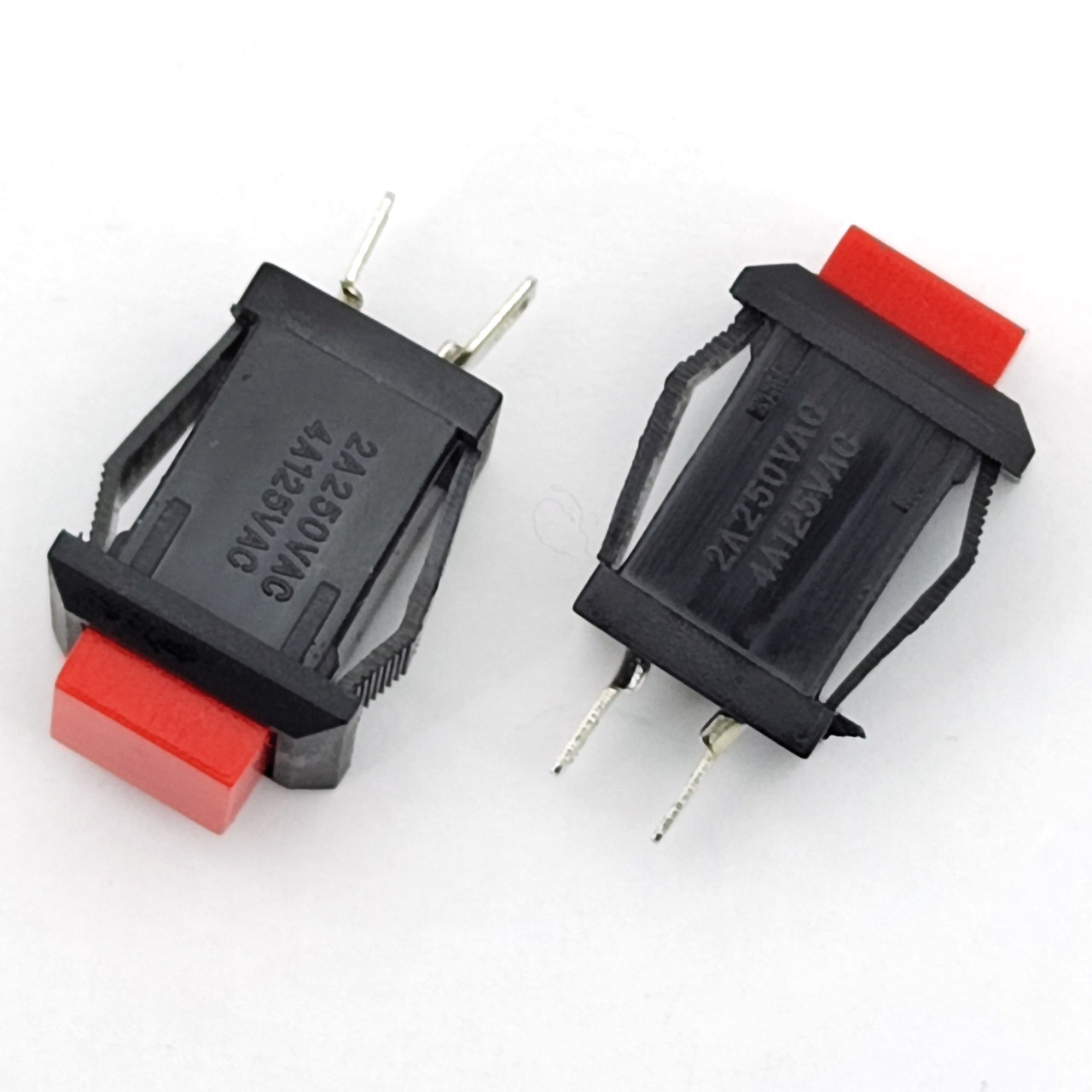 Кнопка Daier DS-431 RD, OFF-(ON), 2pin, 1A 250V червона