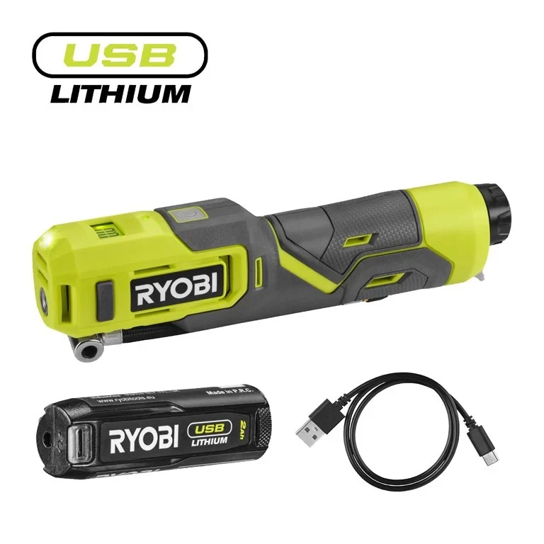 Міні-компресор RYOBI 4 В з USB-зарядкою RI4-120G, фото 1