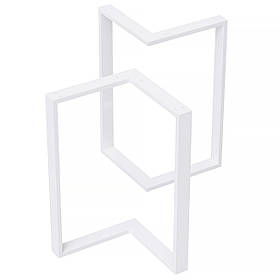 Комплект опор для столу з металу 566×325 мм, H 730 мм 2 шт Білий