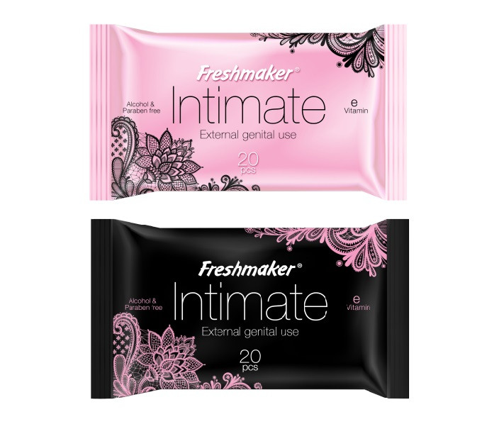 Вологі серветки для інтимної гігієни Freshmaker Intimate 20 штук, фото 1