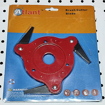 Ніж 3-х сегментний для мотокоси зубчатий