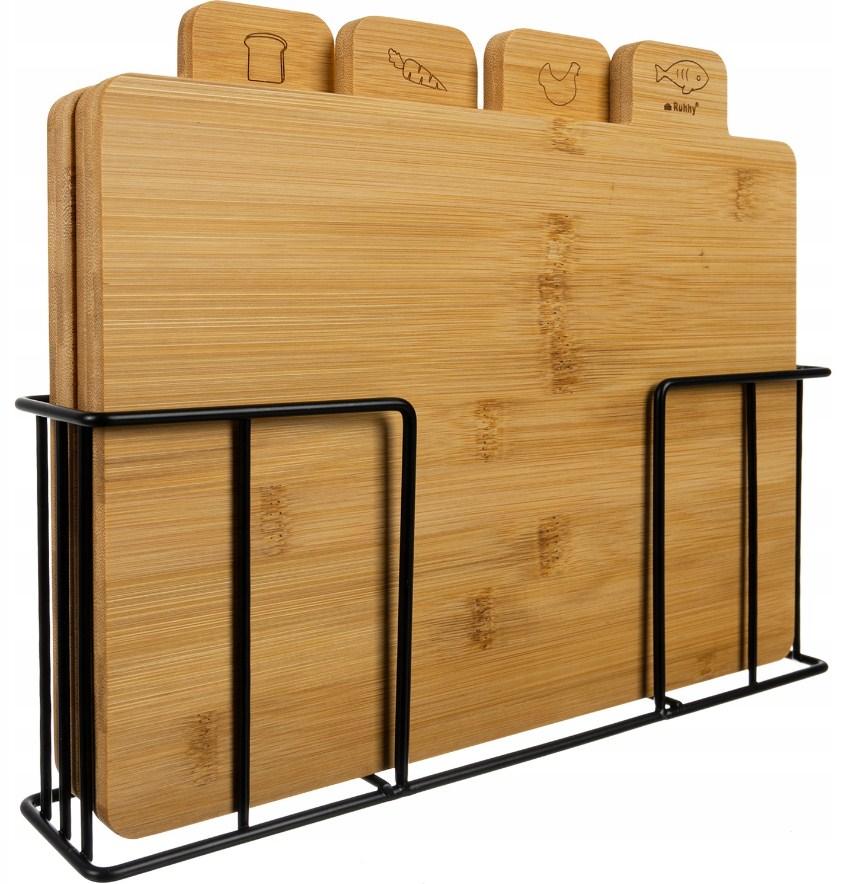 Бамбукові кухонні дошки 4 шт. Ruhhy 19338, фото 1