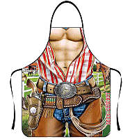 Фартух з приколом Ковбой 73 на 57 см різнобарвний