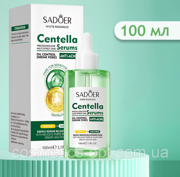 Заспокійлива омолоджуюча сироватка для обличчя Sadoer Centella Serums Anti-Acne, 100 ml