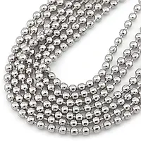 Ланцюжок для військового жетона подовжений 62 см 65 см 75 см 80 см 85 см 85 см 89 см неіржавка сталь