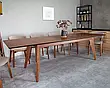 Великий обідній стіл з масиву дерева Турин Askalon , колір горіх, фото 8