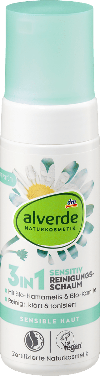 Піна для вмивання Alverde Sensitiv 3 в 1 (для чутливої ​​шкіри),  150 мл, фото 1