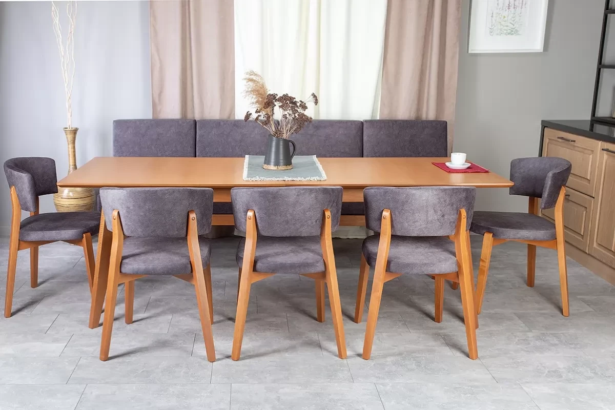 Великий обідній стіл з масиву дерева Турин Askalon , колір  натуральний