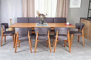 Великий обідній стіл з масиву дерева Турин Askalon , колір натуральний, фото 1