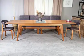 Великий обідній стіл з масиву дерева Турин Askalon , колір натуральний, фото 2