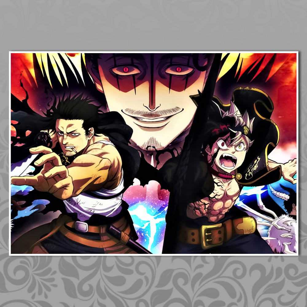 Плакат А4 Аніме Black Clover / Чорна конюшина