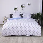 Комплект постільної білизни українського виробника ТМ Теп бавовна "Happy Sleep" Light Blue Dots