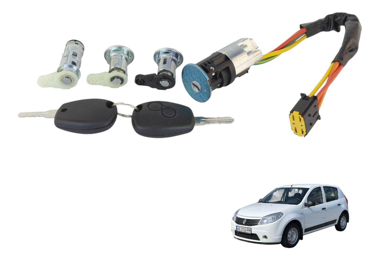 Замок запалювання +3 личинки Renault Sandero I 2008-2014 (487004353R)