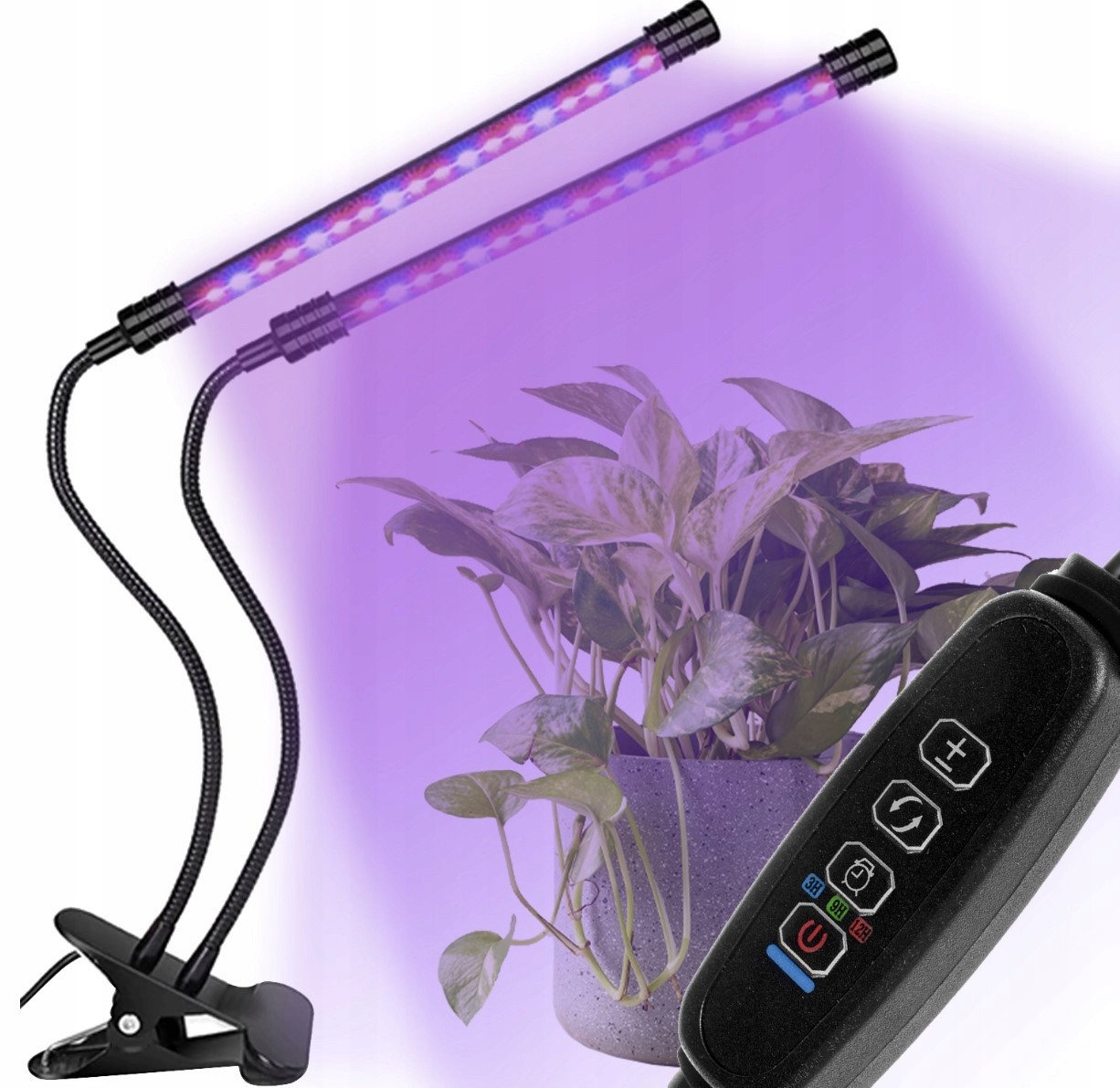 Водостійка світлодіодна лампа для вирощування рослин 20 LED 2 шт Gardlov, фото 1