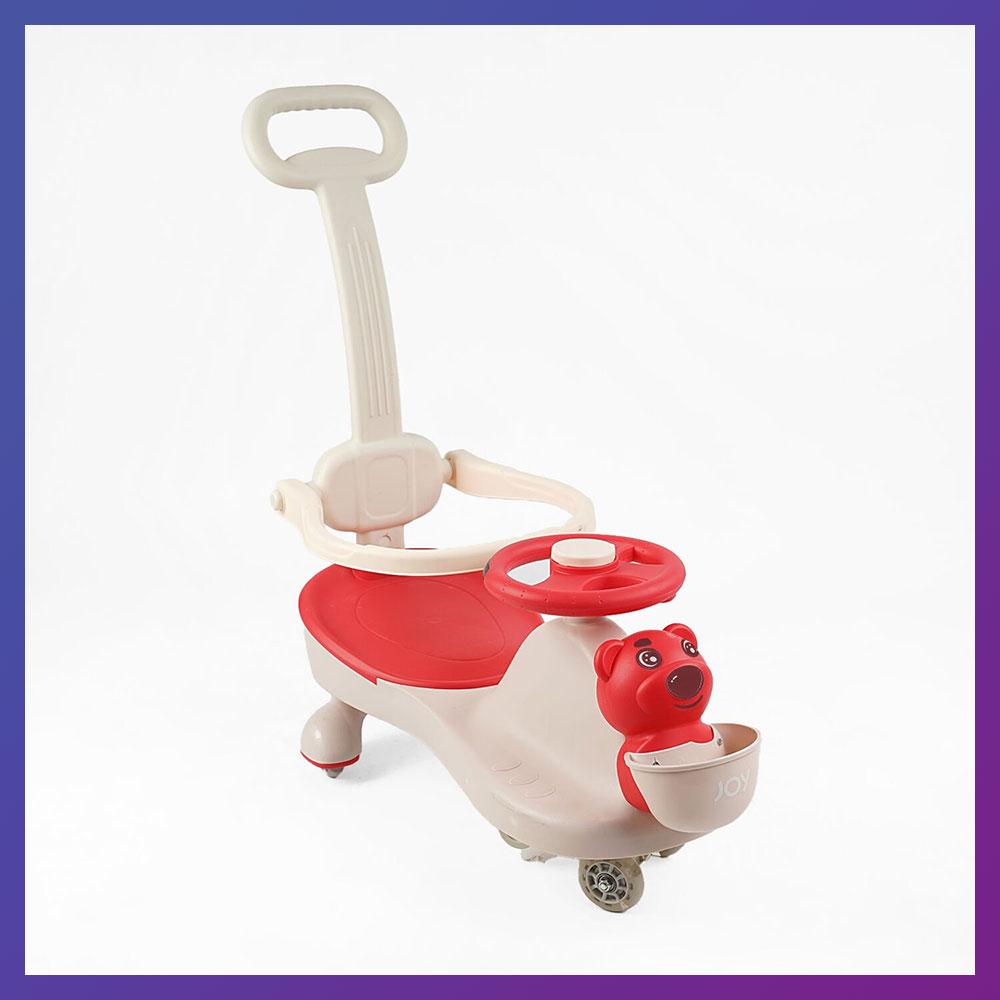 Дитяча каталка-толокар JOY SJ-774-48 з батьківською ручкою 2 в 1 Червоний, фото 1