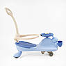 Дитяча каталка-толокар JOY LD-834-55 з батьківською ручкою 2 в 1 Синій, фото 6