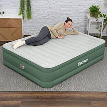 Надувне ліжко велюр із вбудованим електричним насосом (203-152-46 см, USB-кабель) Bestway 69646, фото 2