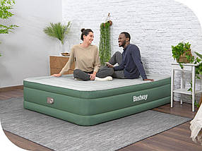 Надувне ліжко велюр із вбудованим електричним насосом (203-152-46 см, USB-кабель) Bestway 69646, фото 4