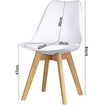 Комплект стільців Doros Бін Білий 49х43х84 (42005075), фото 2