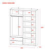 Розпашна Шафа для одягу Doros Лукас Кашемір 180х50х240 (80737729), фото 9