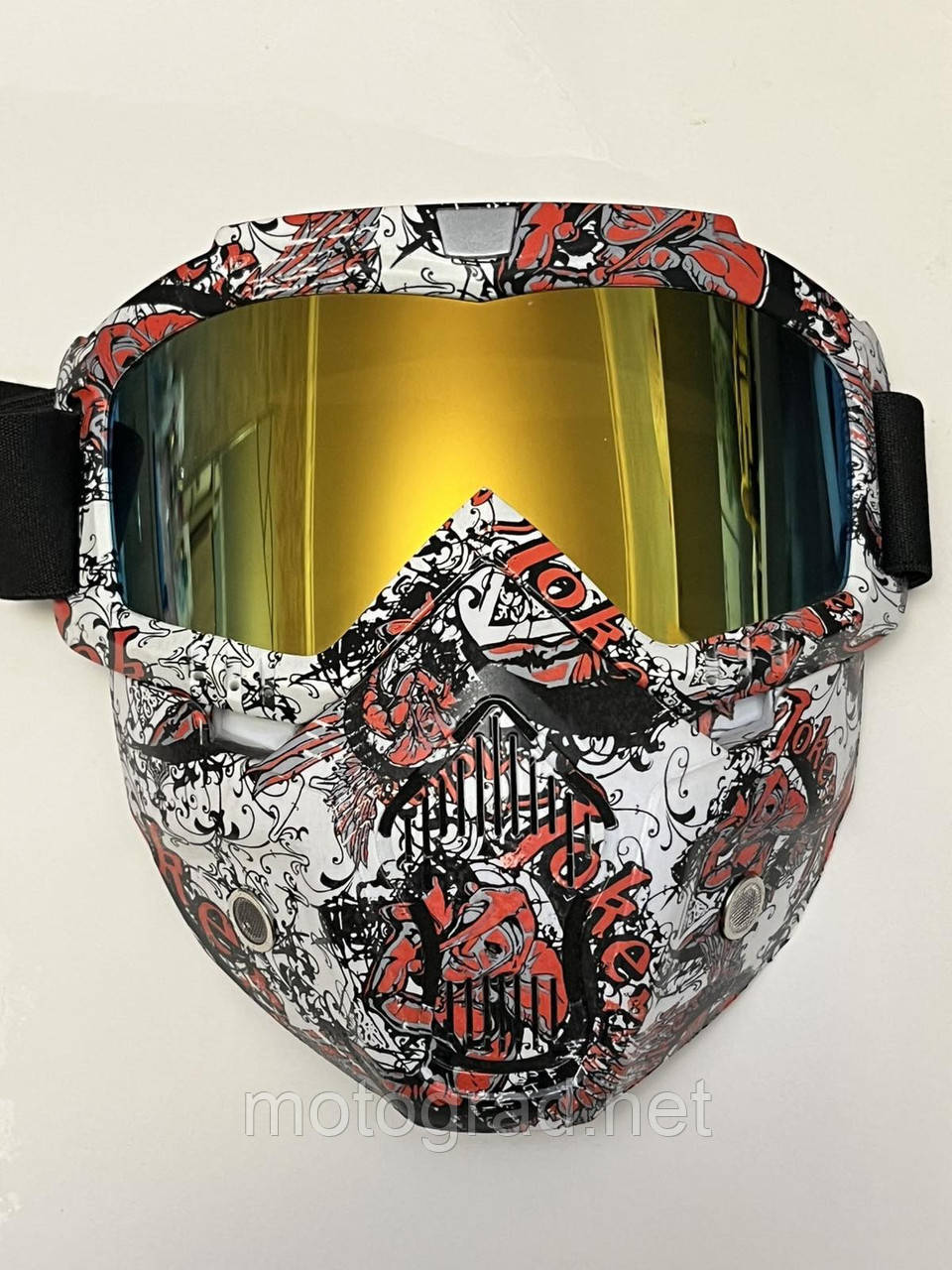 Лижні окуляри маска Red White затемнення скло, фото 1